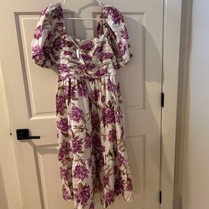 Abercrombie & Fitch Purple Floral Maxi Dress